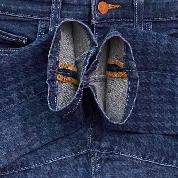 Pilcro and the Letterpress Anthro Houndstooth Print Serif Skinny Ankle Jeans 28 - Picture 13 of 15